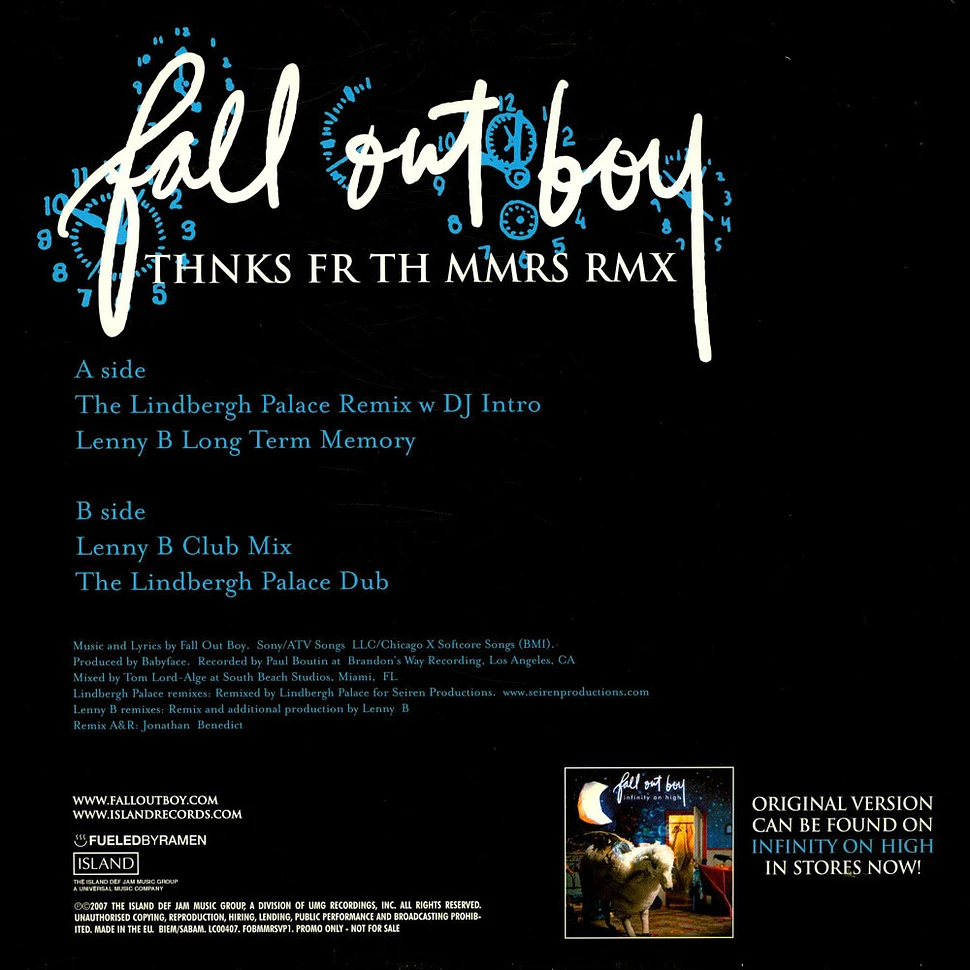 Fall Out Boy - Thnks Fr Th Mmrs Rmx