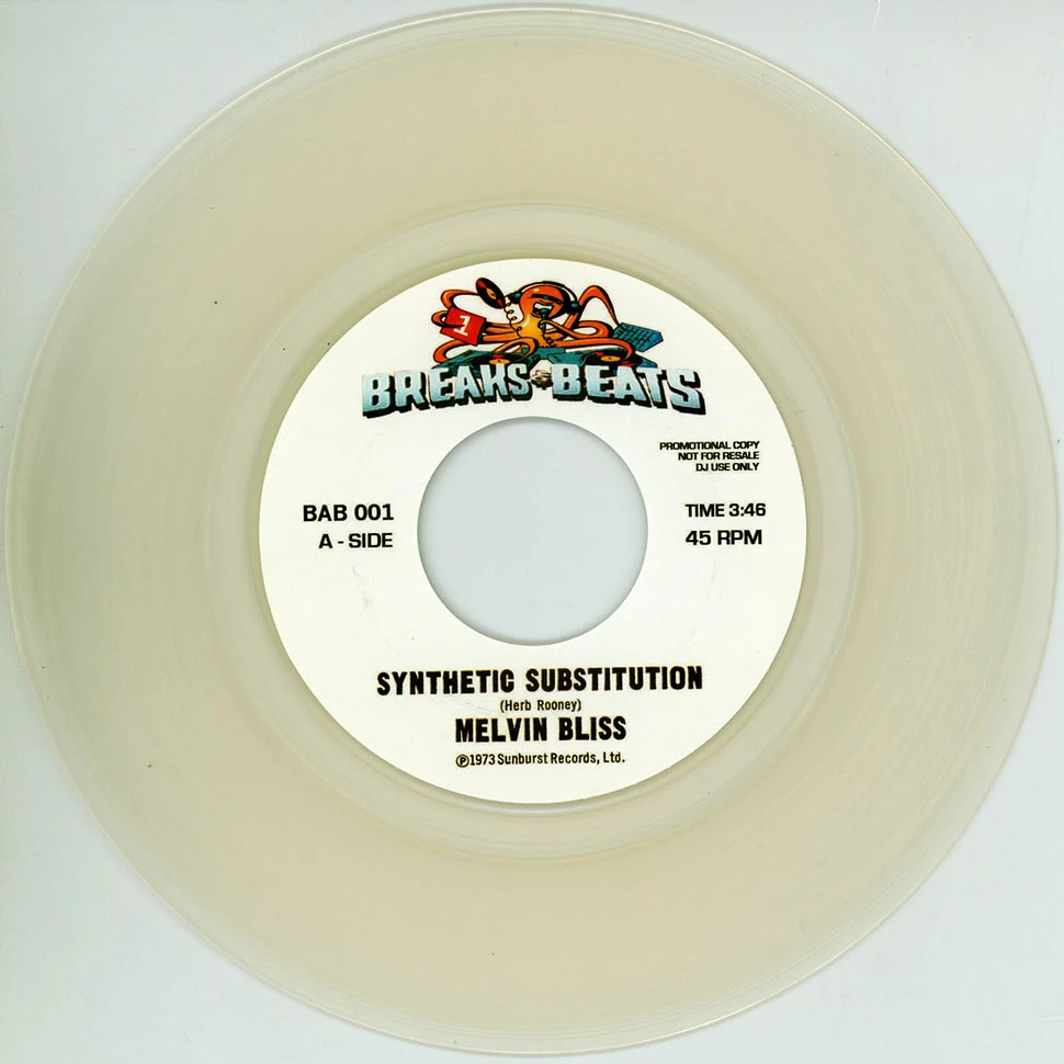 Melvin Bliss / Sweet Daddy Floyd - Synthetic Substitution / I Just Cant Help Myself Clear Vinyl Edition
