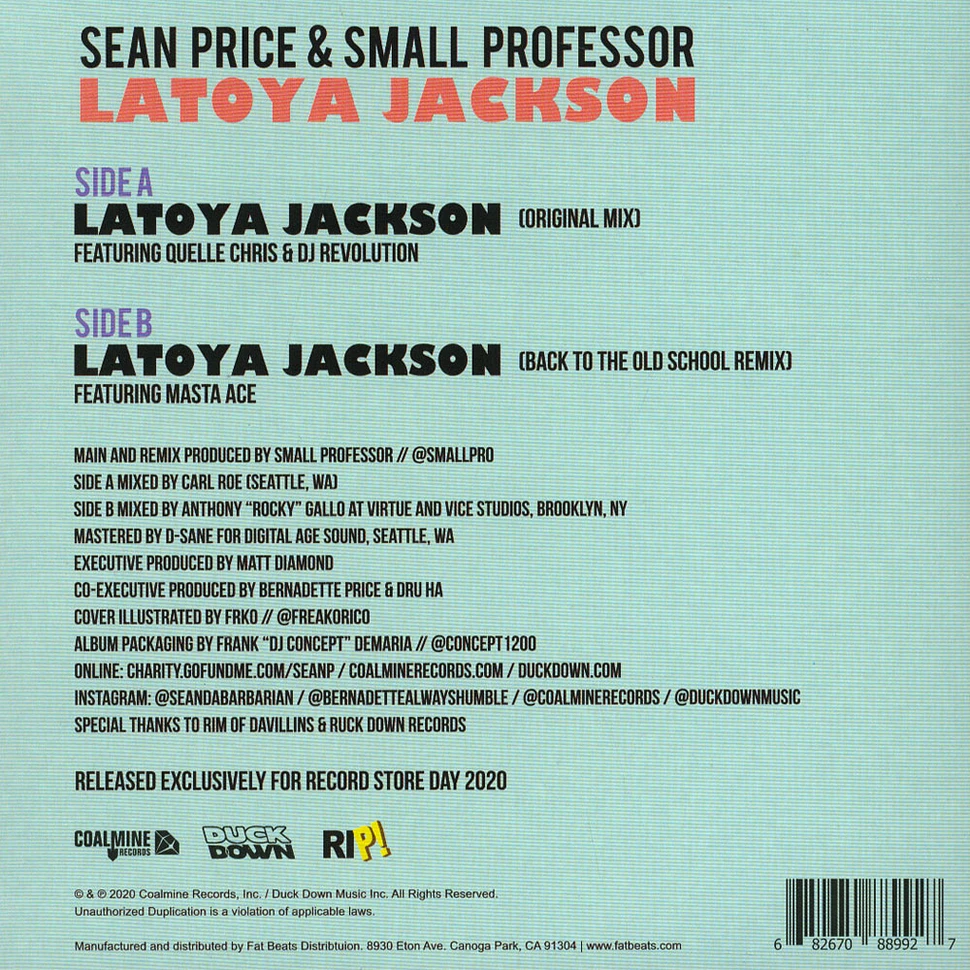 Sean Price & Small Professor - Latoya Jackson Record Store Day 2020 Edition
