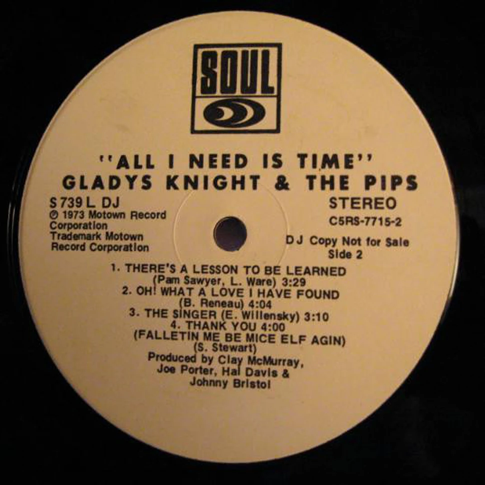 Gladys Knight And The Pips - All I Need Is Time