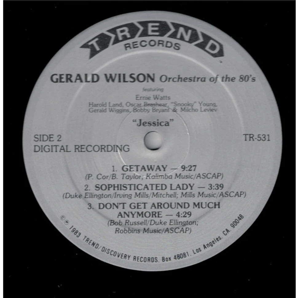 Gerald Wilson Orchestra Of The 80's - Jessica