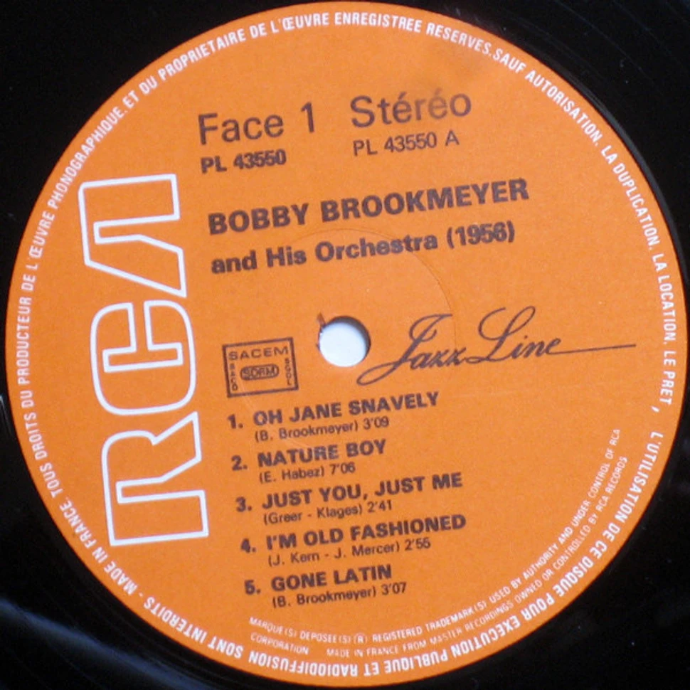 Bob Brookmeyer And His Orchestra - Bobby Brookmeyer And His Orchestra (1956)