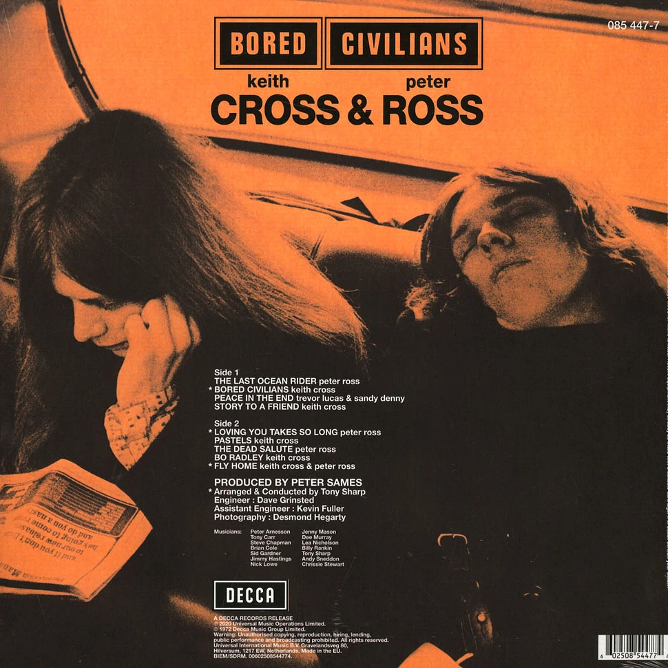 Keith Cross & Peter Ross - Bored Civilians Record Store Day 2020 Edition