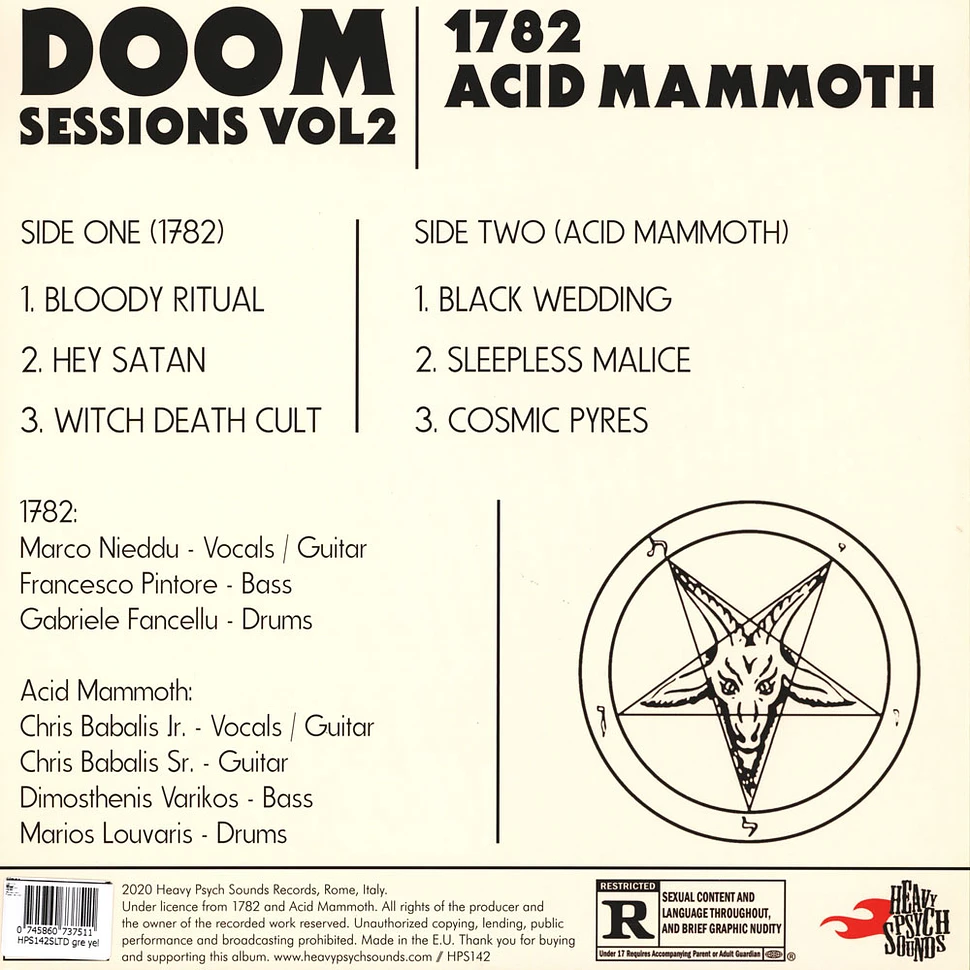 1782 / Acid Mammoth - Doom Sessions Volume 2 Splattered Vinyl Edition