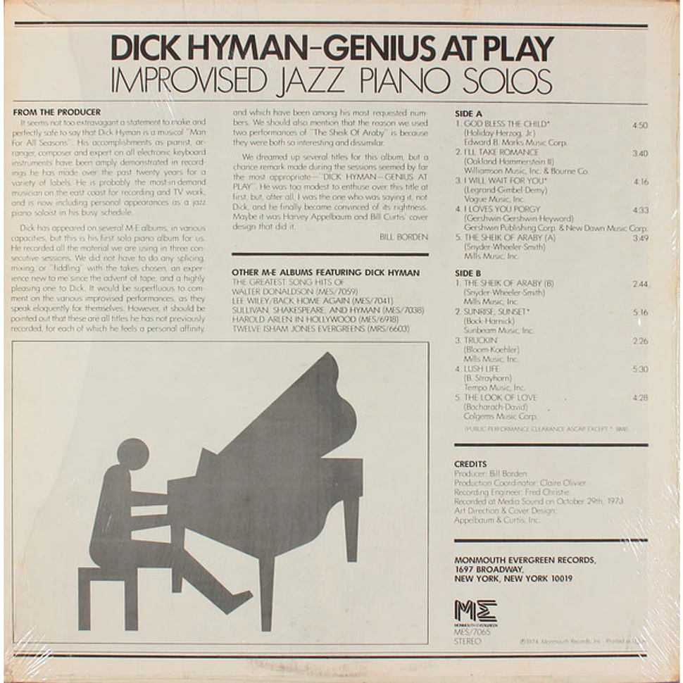 Dick Hyman - Genius At Play - Improvised Jazz Piano Solos