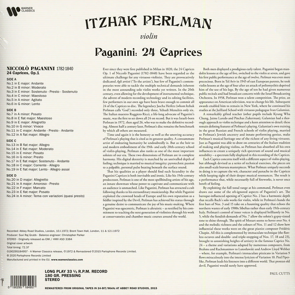 Itzhak Perlman - 24 Caprices