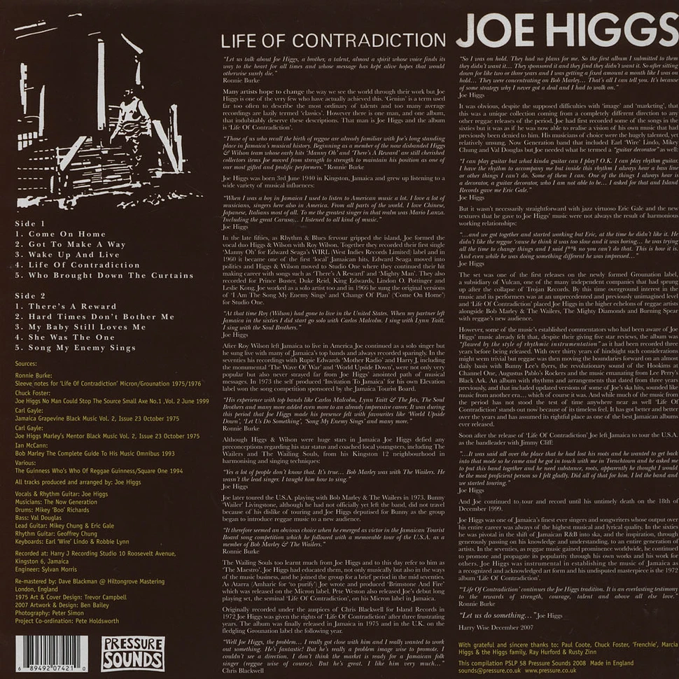 Joe Higgs - Life Of Contradiction