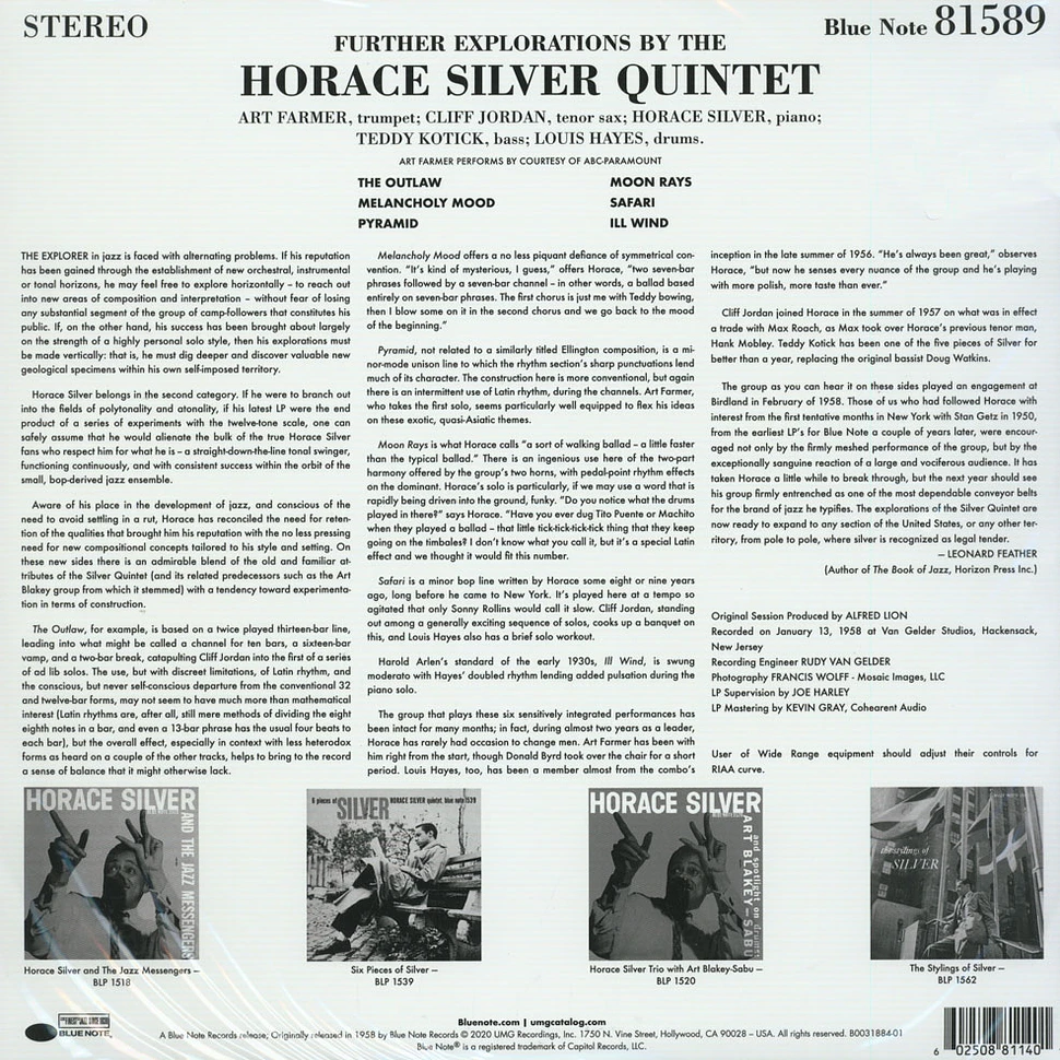 Horace Silver Quintet - Further Explorations Tone Poet Vinyl Edition