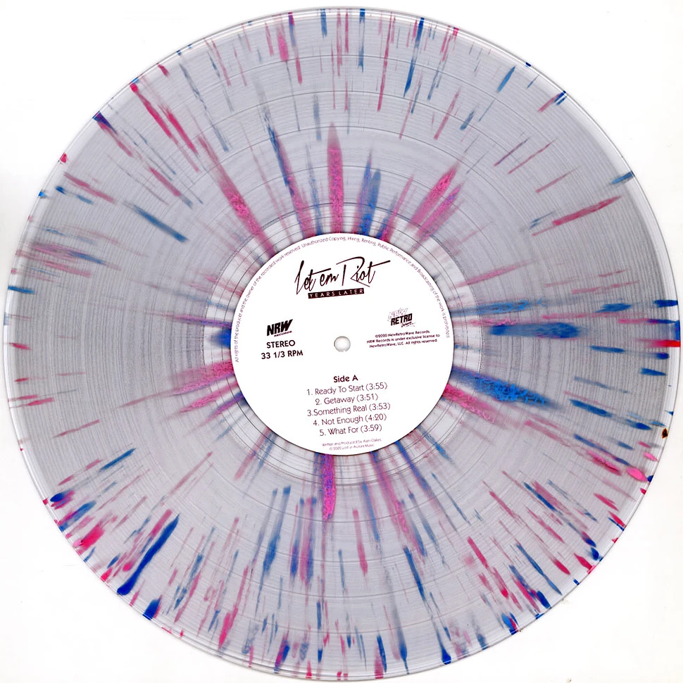 Let Em Riot - Years Later Clear With Splatter Vinyl Edition