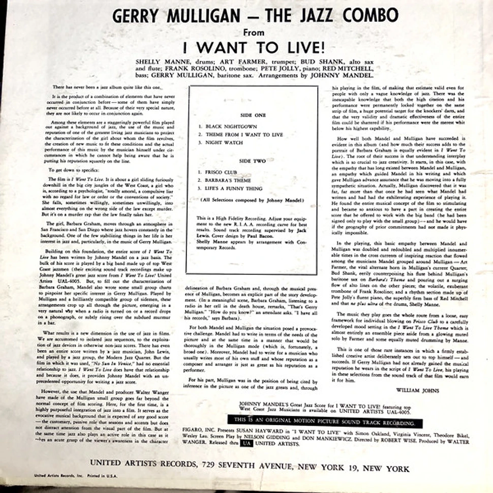 Gerry Mulligan - The Jazz Combo From "I Want To Live!"