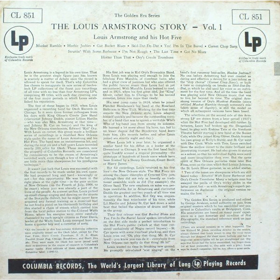 Louis Armstrong & His Hot Five - The Louis Armstrong Story - Volume 1