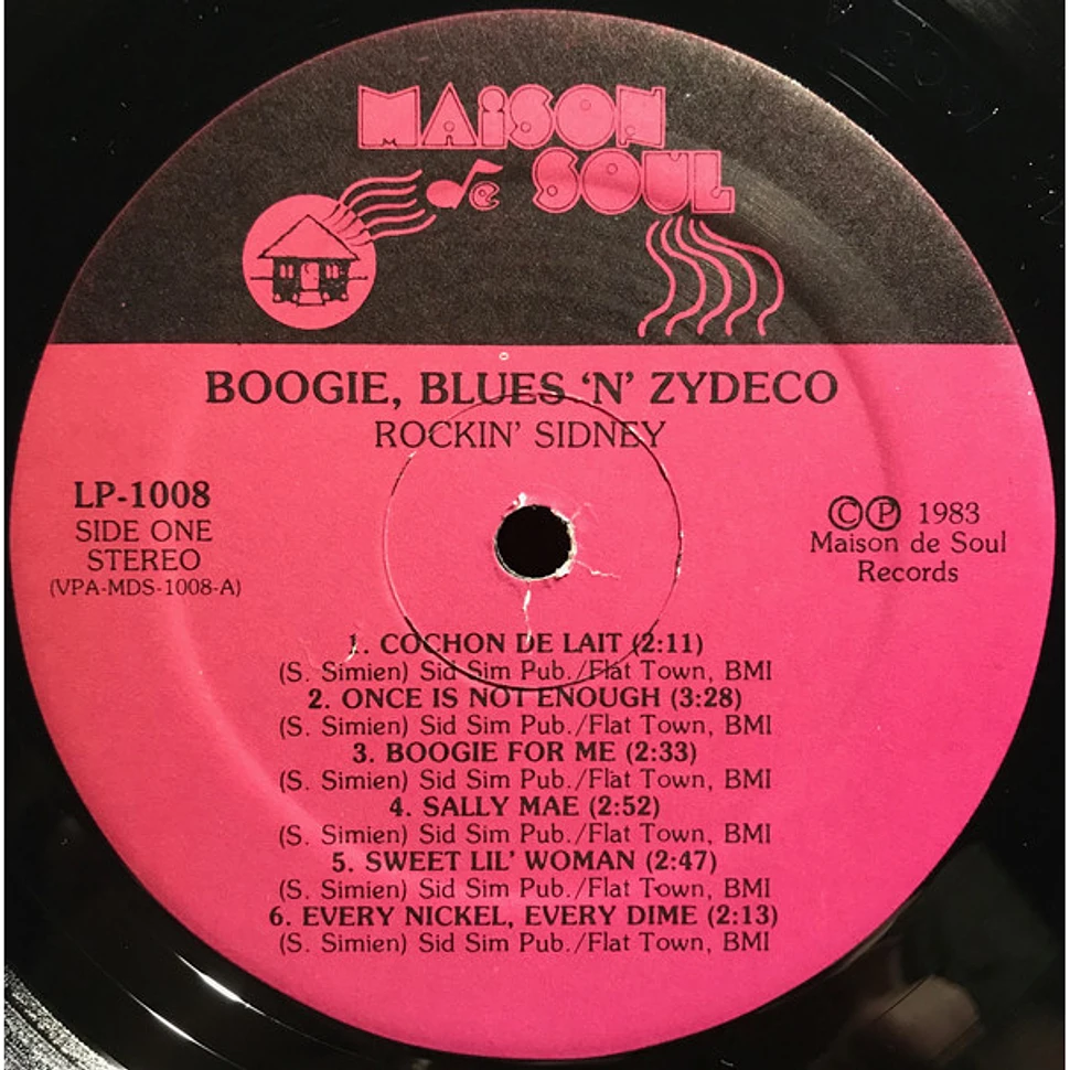 Rockin' Sidney - Boogie, Blues 'N' Zydeco