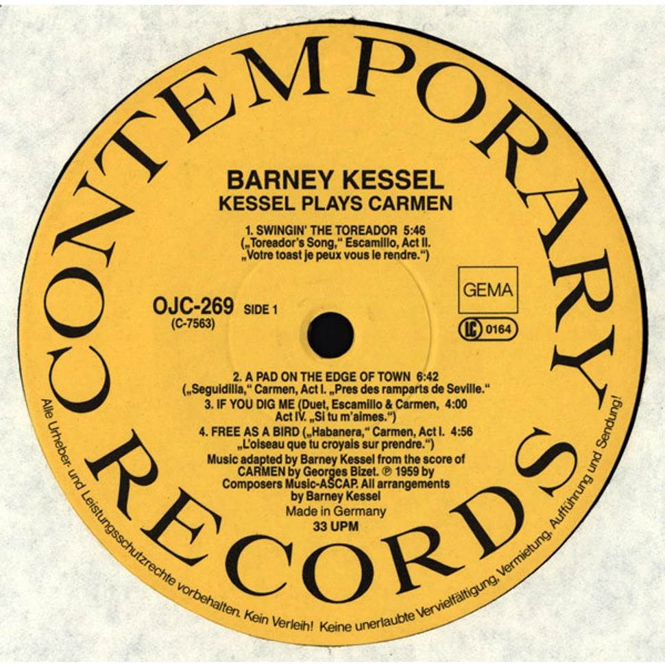 Barney Kessel - Modern Jazz Performances From Bizet's Carmen
