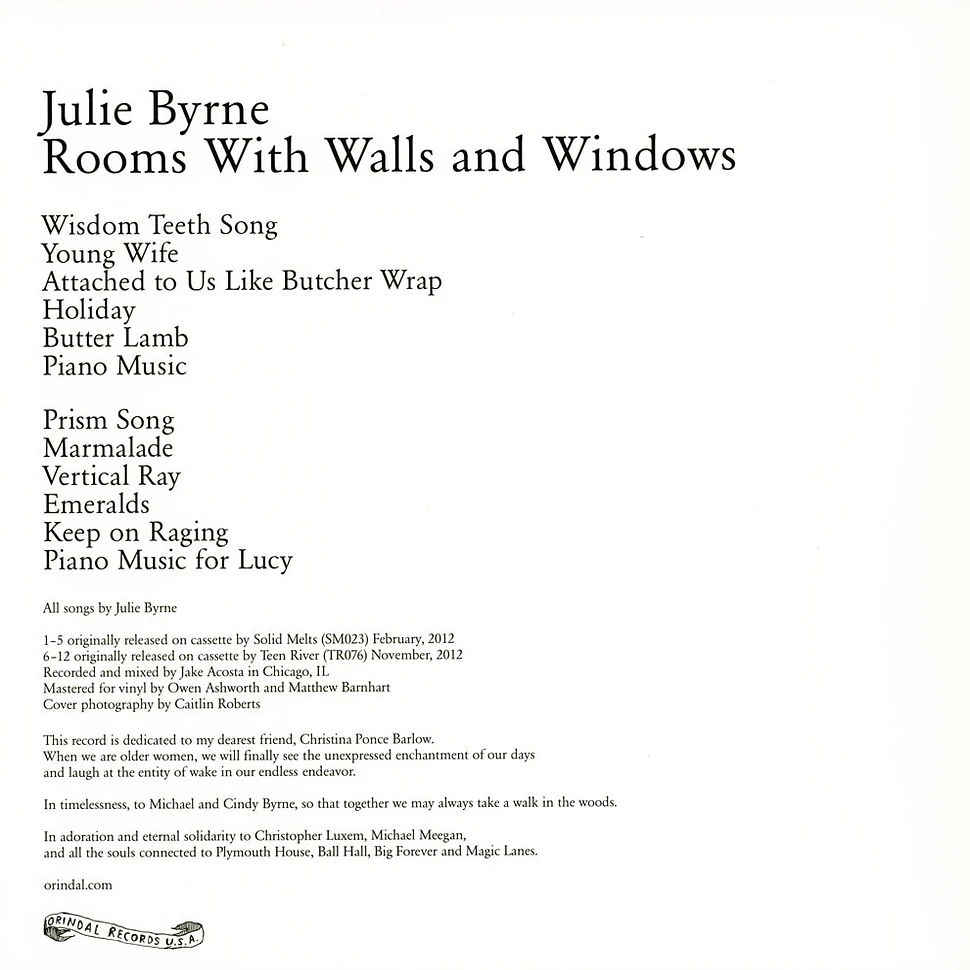 Julie Byrne - Rooms With Walls And Windows