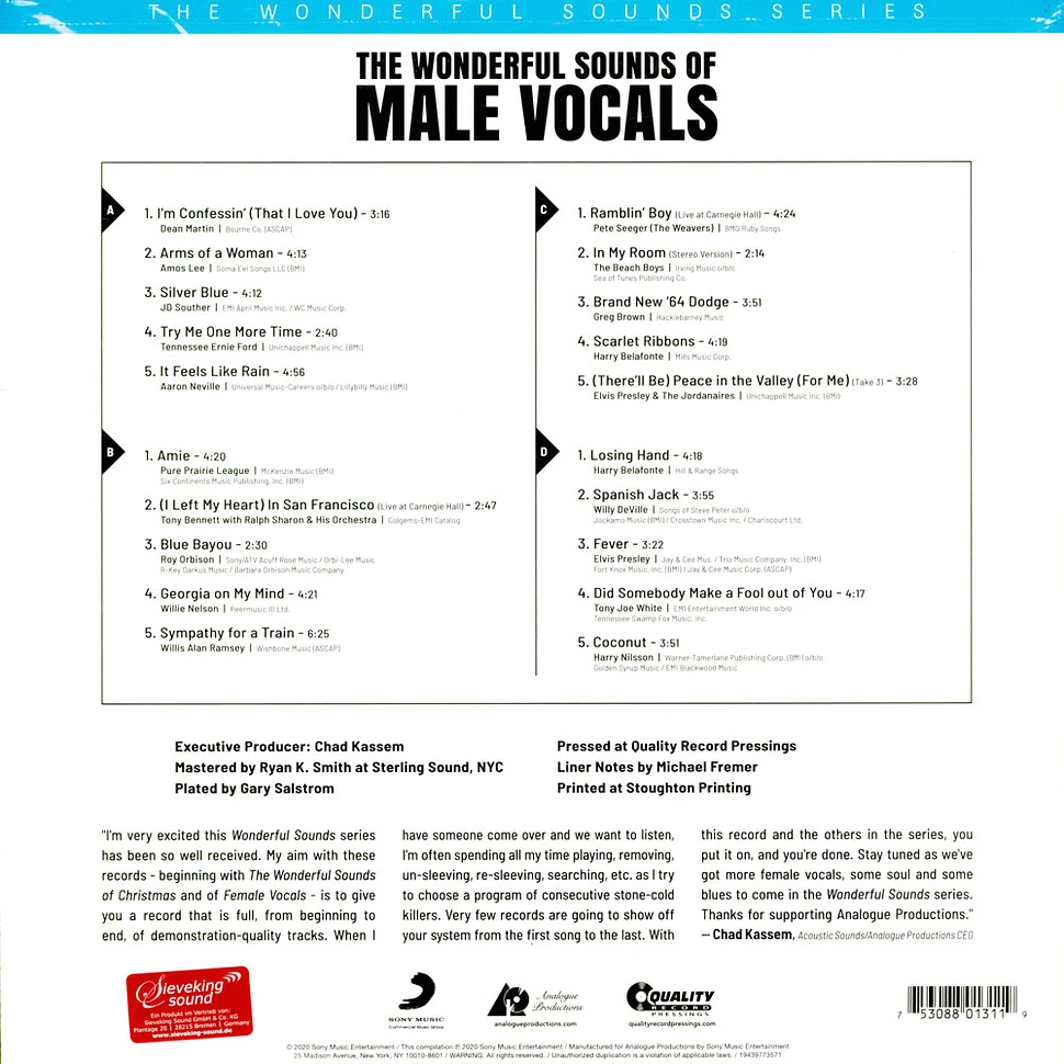 V.A. - The Wonderful Sounds Of Male Vocals - Vinyl 2LP - 2020 - US