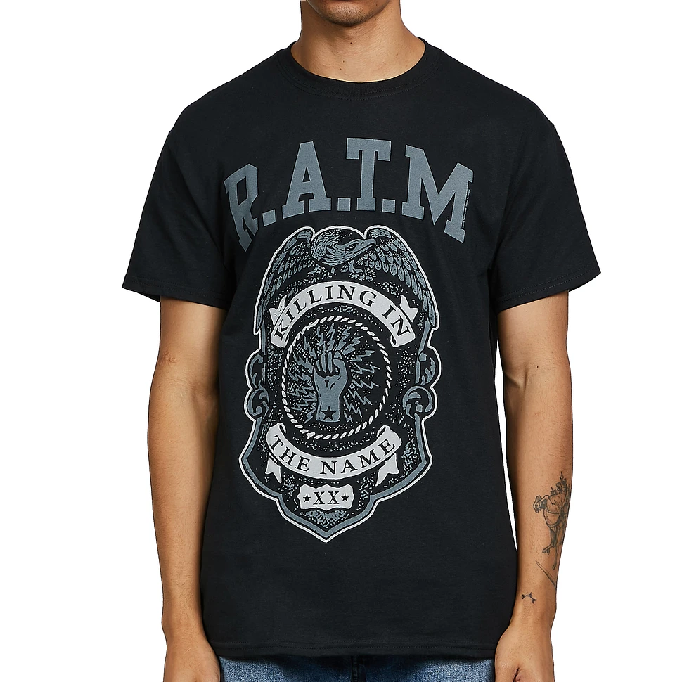 Rage Against The Machine - Grey Police Badge T-Shirt