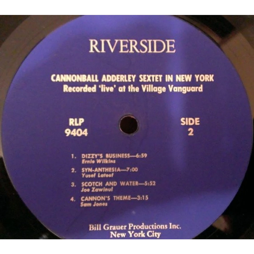 Cannonball Adderley Sextet - In New York