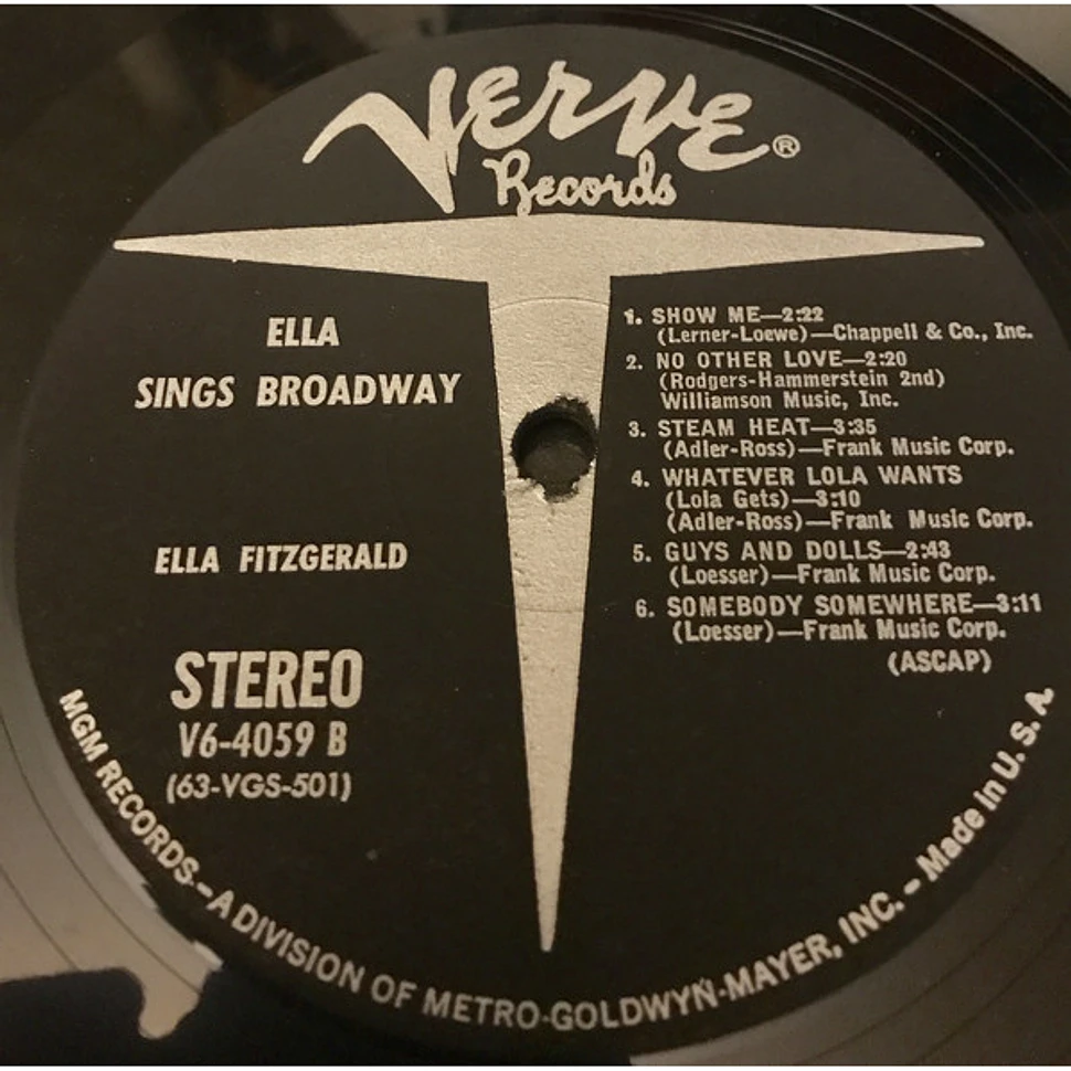 Ella Fitzgerald with Rodgers & Hammerstein, Lerner & Loewe, Richard Adler & Jerry Ross , Frank Loesser - Ella Sings Broadway