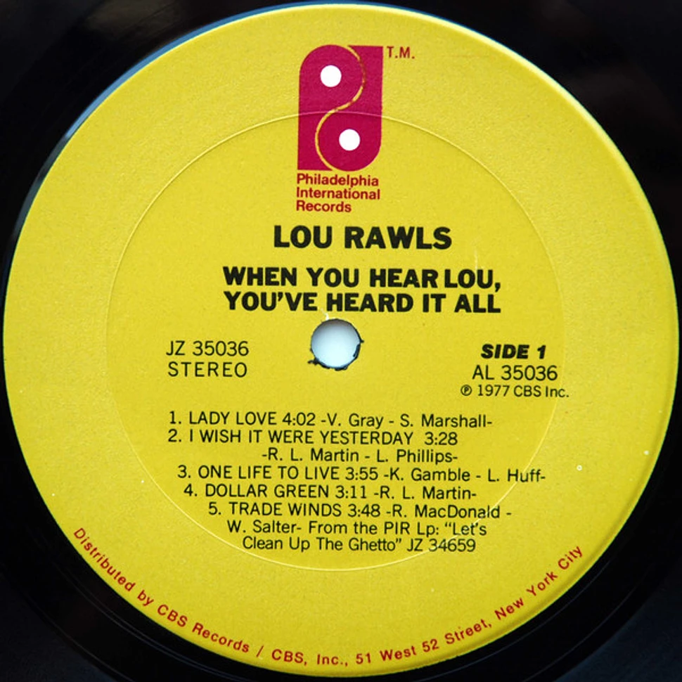 Lou Rawls - When You Hear Lou, You've Heard It All