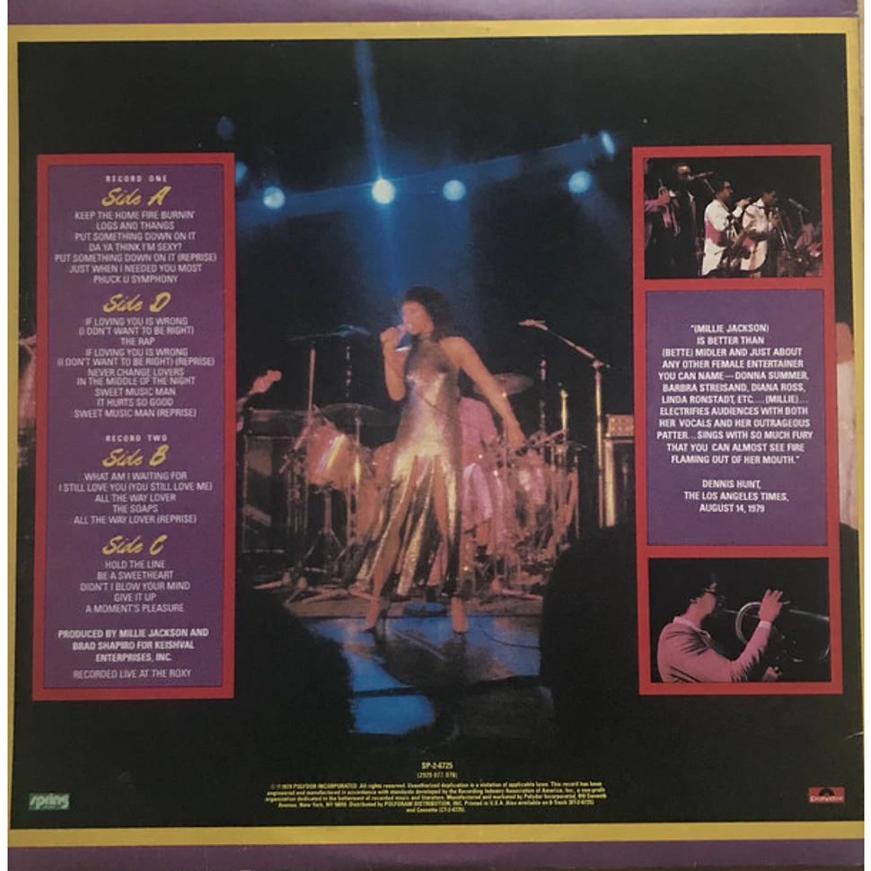 Millie Jackson - Live & Uncensored