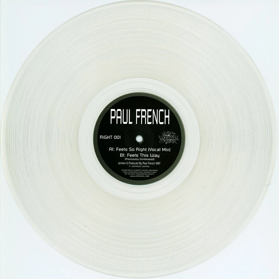 Paul French - Feels So Right Transparent Vinyl Edition
