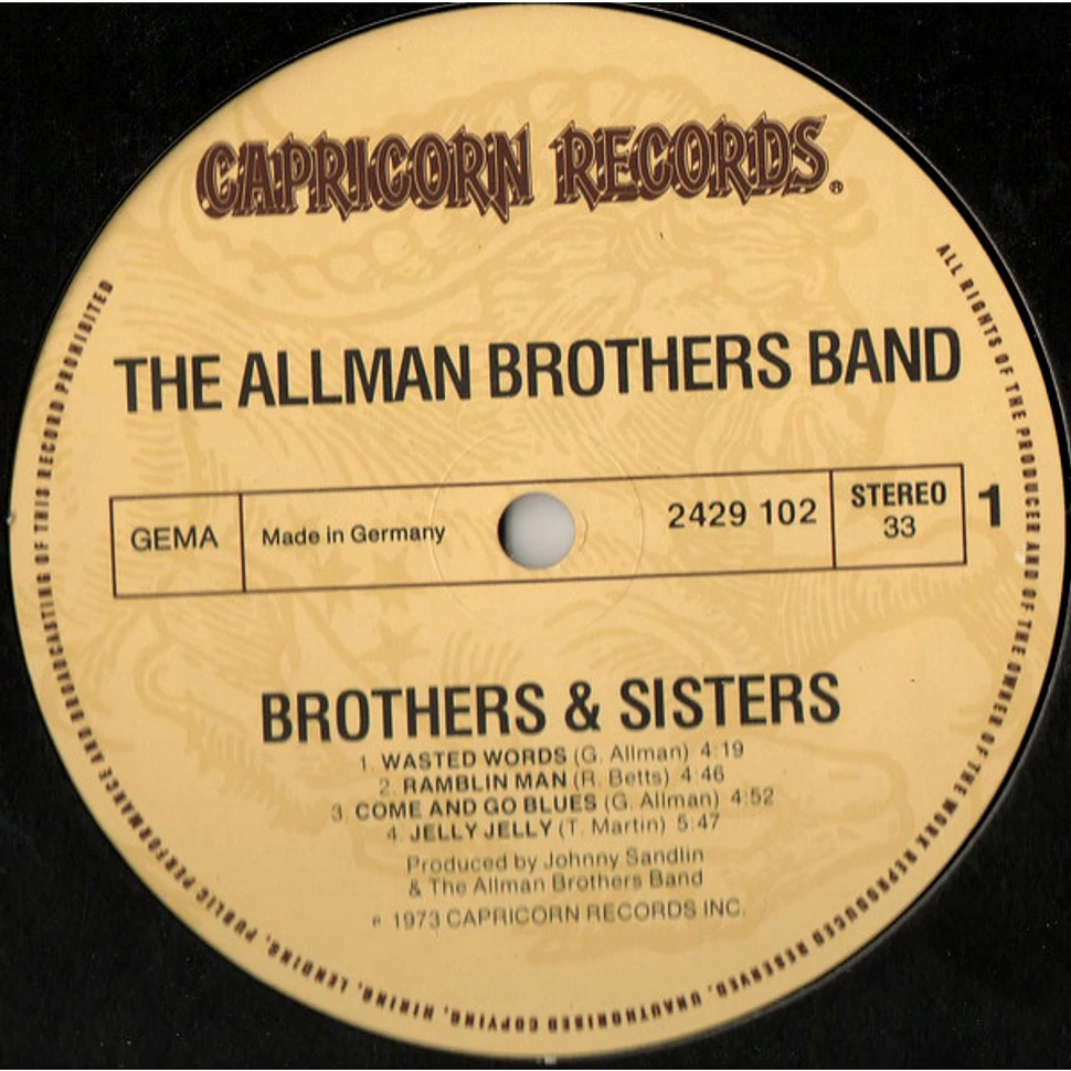 The Allman Brothers Band - Brothers And Sisters