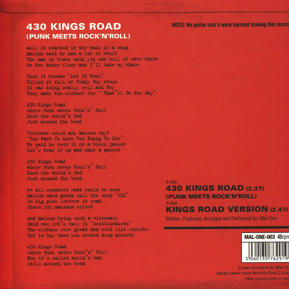 Mal-One - 430 Kinds Road (Punk Meets Rock 'N' Roll)