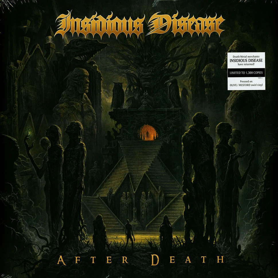 Insidious Disease - After Death Olive/Mustard Swirl Vinyl Edition
