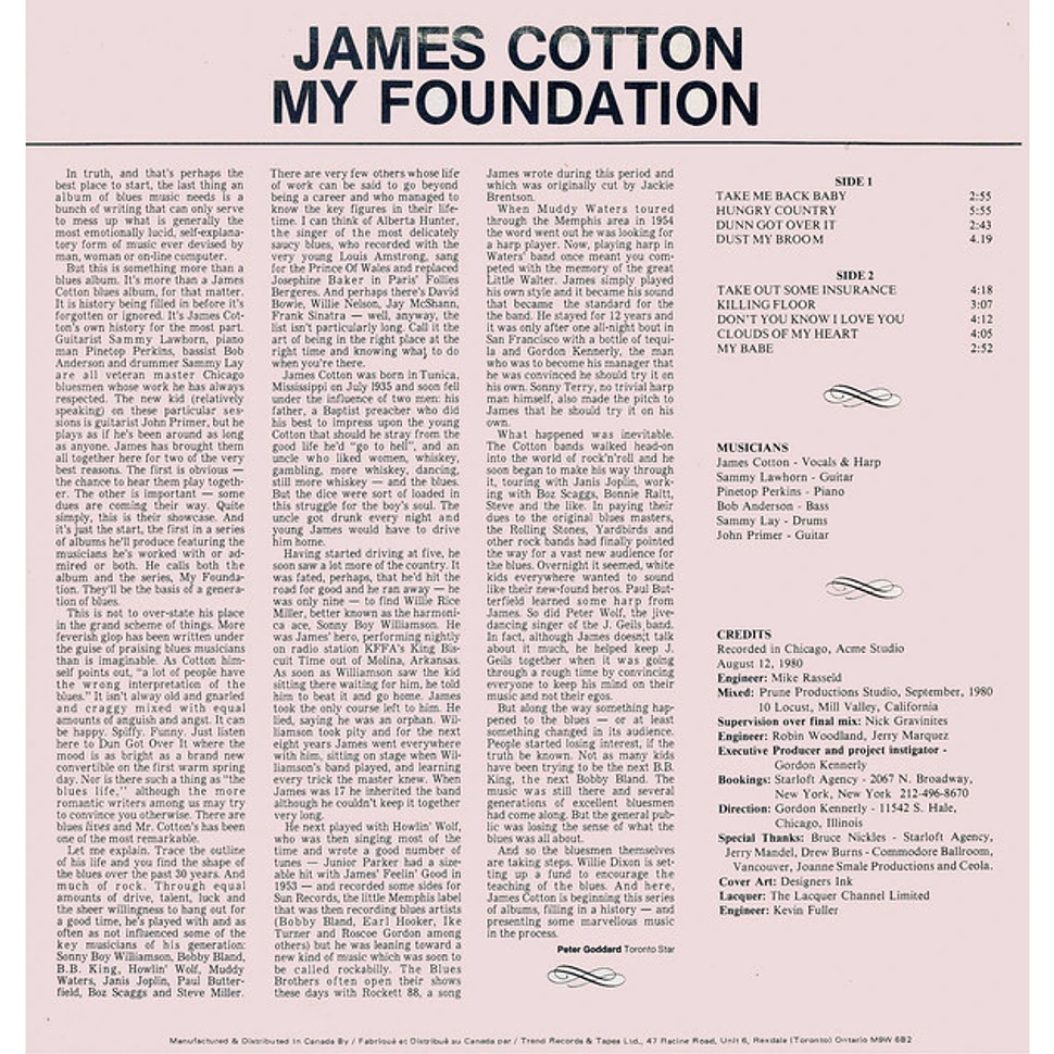 James Cotton - My Foundation