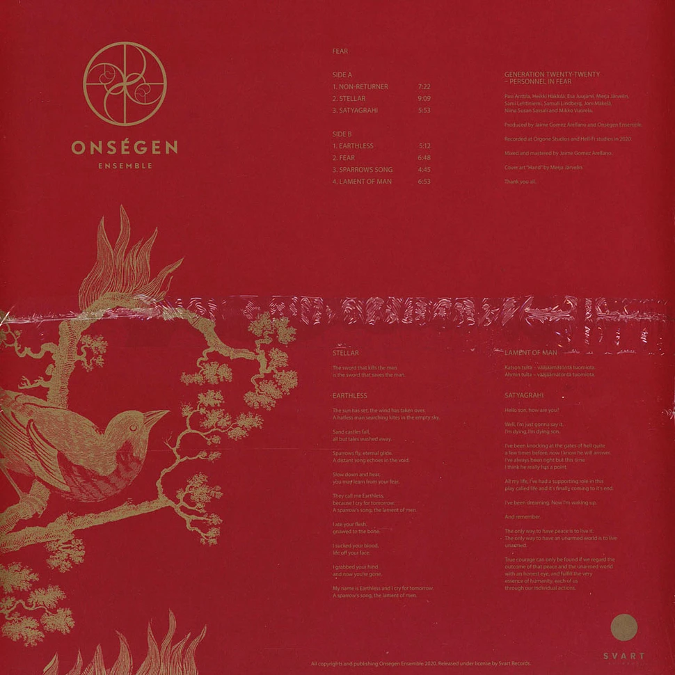 Onsegen Ensemble - Fear Red Vinyl Edition