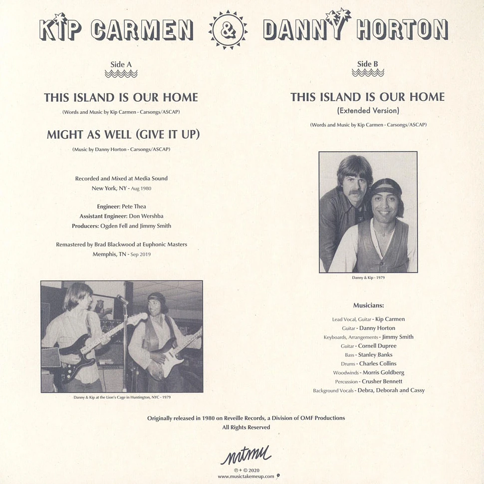 Kip Carmen & Danny Horton - This Island Is Our Home
