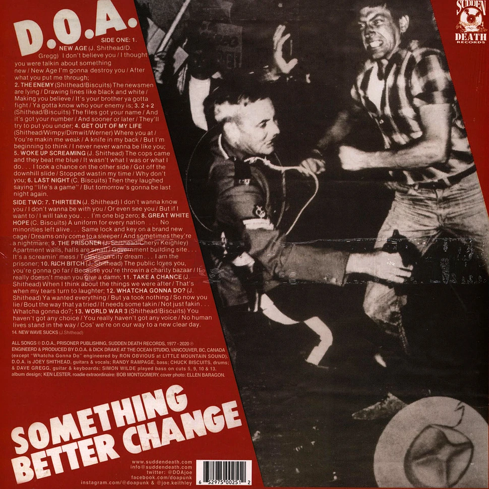 D.O.A. - Something Better Change