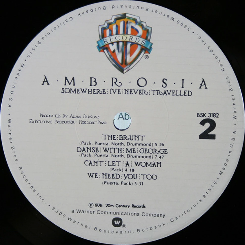 Ambrosia - Somewhere I've Never Travelled