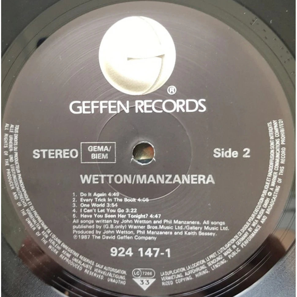John Wetton / Phil Manzanera - Wetton / Manzanera