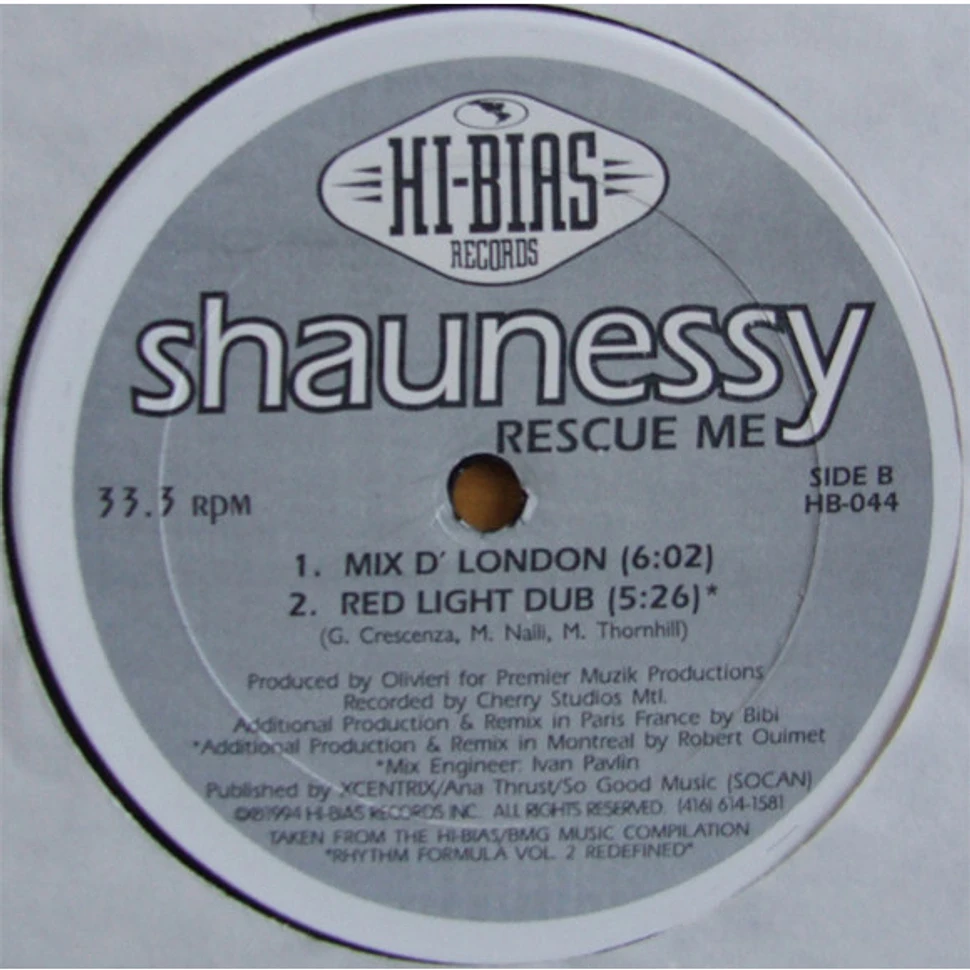 Shaunessy - Rescue Me