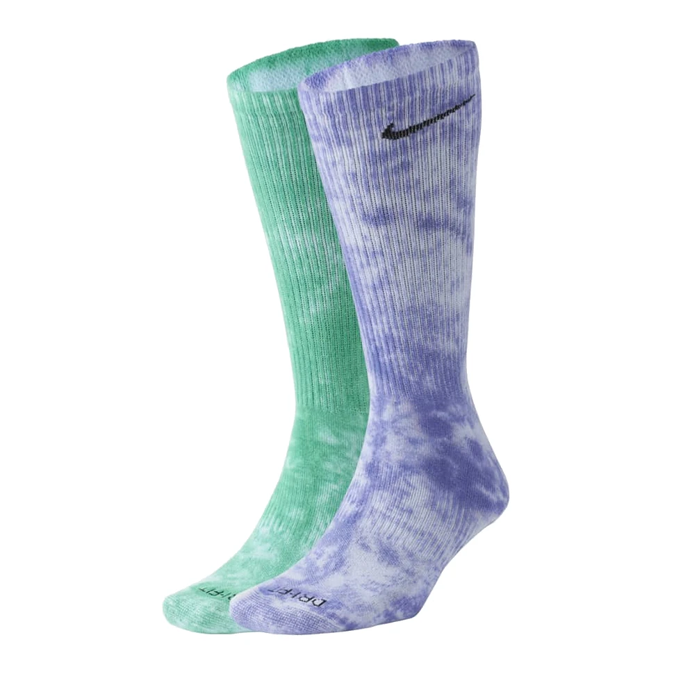Nike - Everyday Plus Cushioned Tie-Dye Crew Socks (2 Pairs)