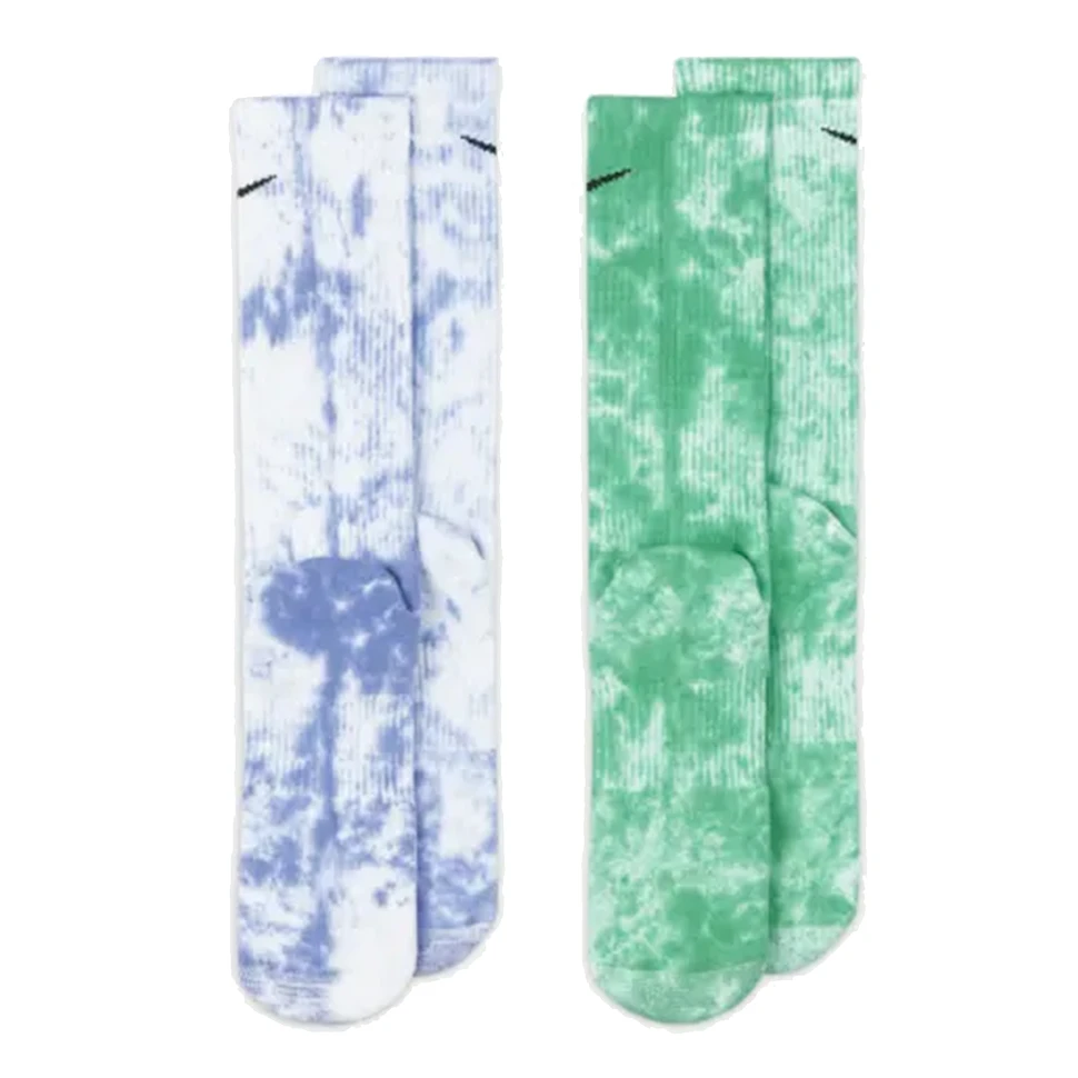 Nike - Everyday Plus Cushioned Tie-Dye Crew Socks (2 Pairs)