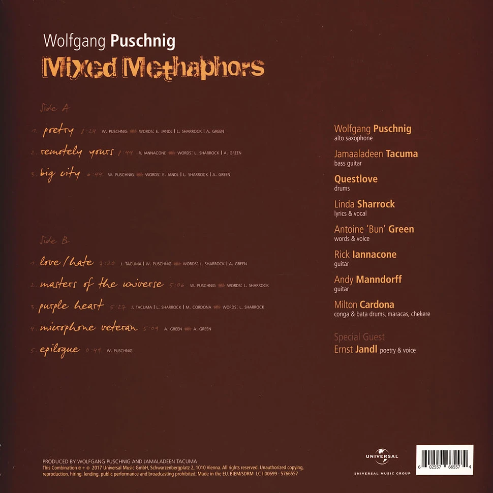 Wolfgang Puschnig - Mixed Metaphors Remastered Edition