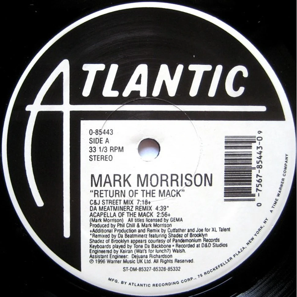 Observation Kompleks Løs Mark Morrison - Return of the mack - Vinyl 12" - 1996 - US - Original | HHV