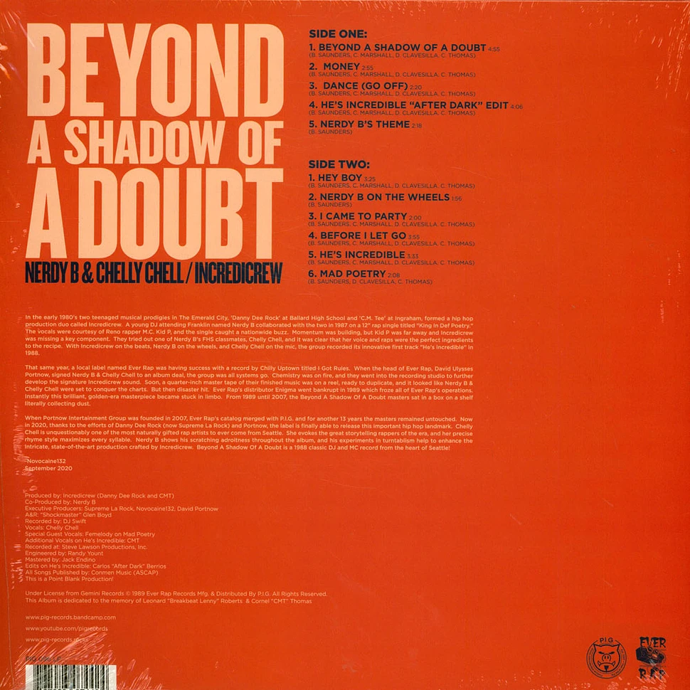 Nerdy B & Chelly Chell - Beyond A Shadow Of A Doubt (1989)