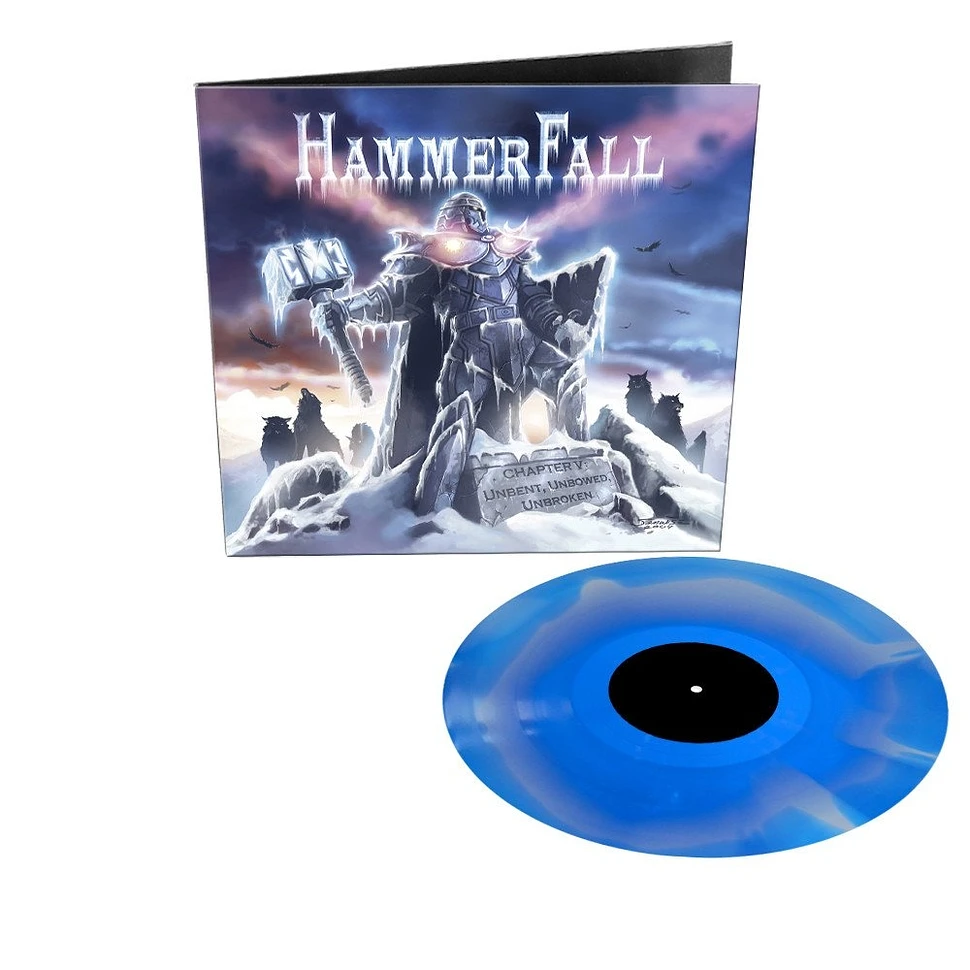 Hammerfall - Chapter V: Unbent, Unbowed, Unbroken Blue/White Corona Vinyl Edition