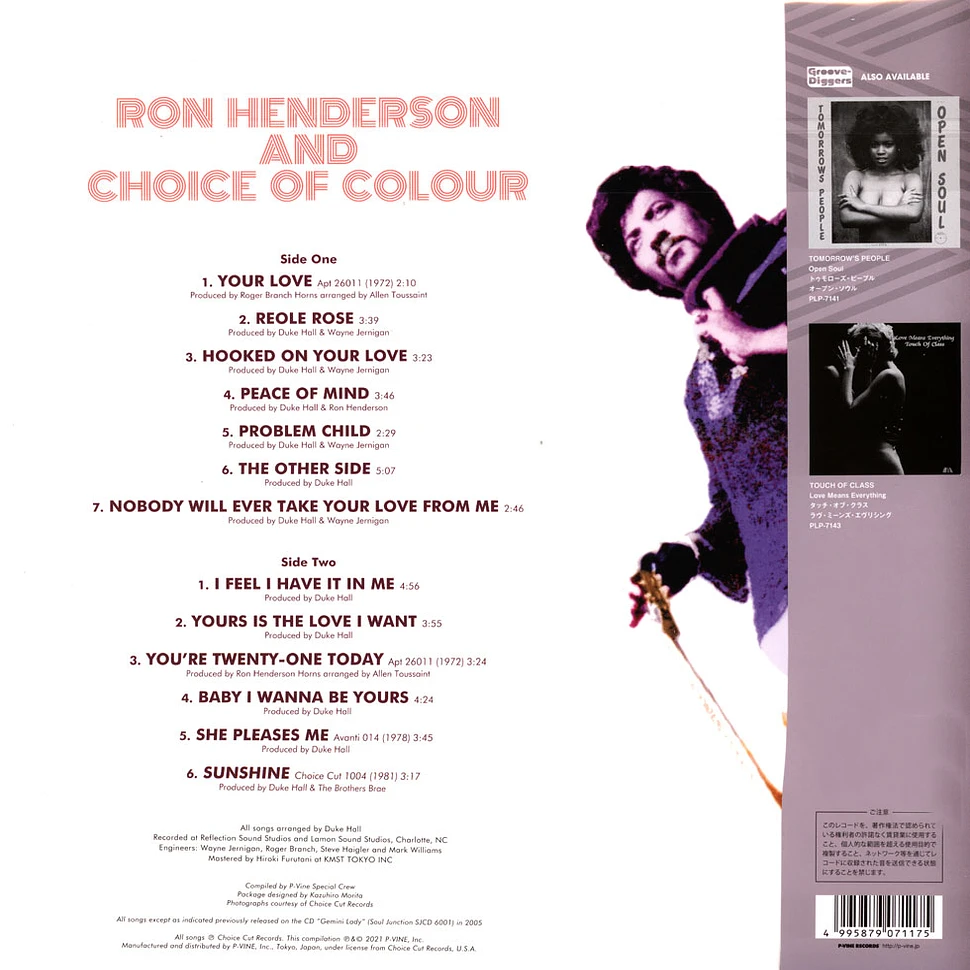 Ron Henderson And Choice Of Colour - Singles Collection