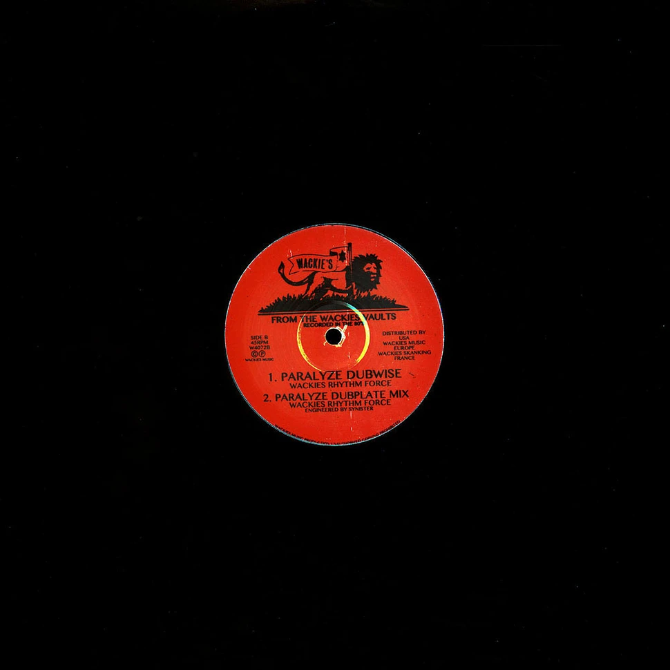 Ras Igan / Wackies Rhythm Force - Paralyze Them / Dubwise, Dubplate Mix