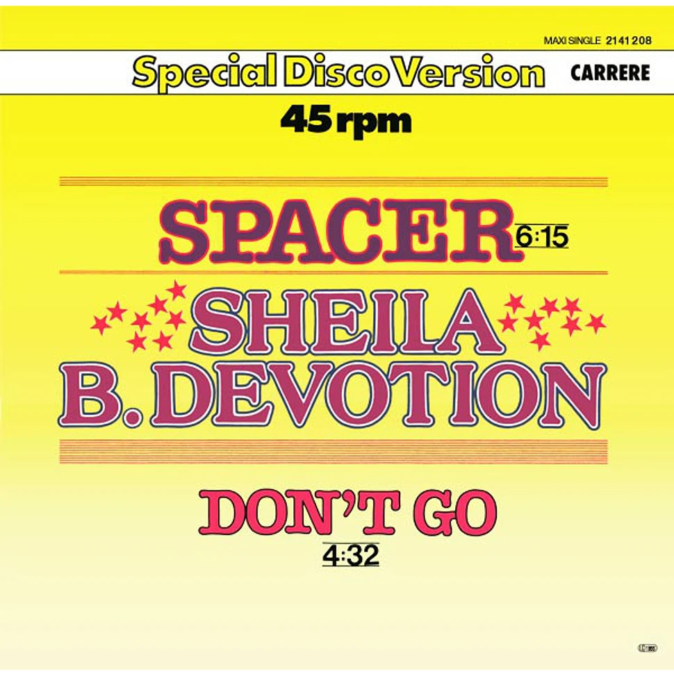 Sheila & B. Devotion - Spacer (Special Disco Version) - Vinyl 12 ...