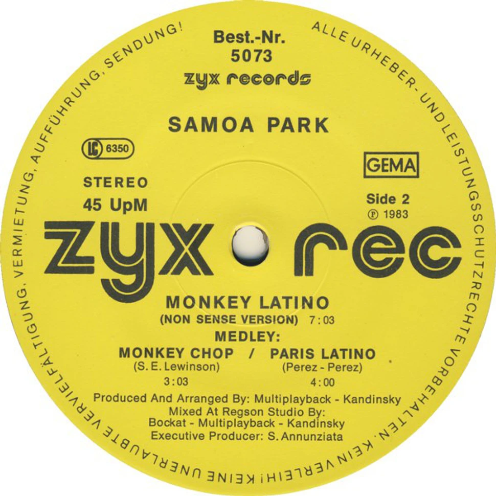 Samoa Park - Monkey Latino