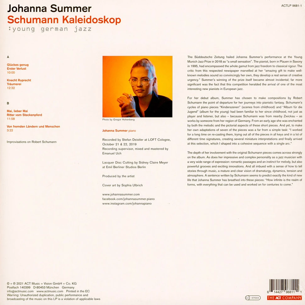 Johanna Summer - Young German Jazz: Schumann Kaleidoskop