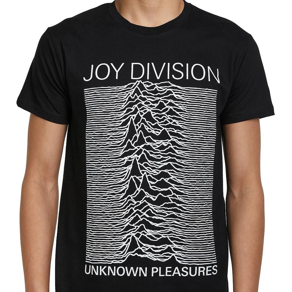 Joy Division - Unknown Pleasures White On Black T-Shirt