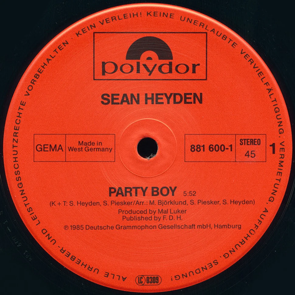 Sean Heyden - Party Boy