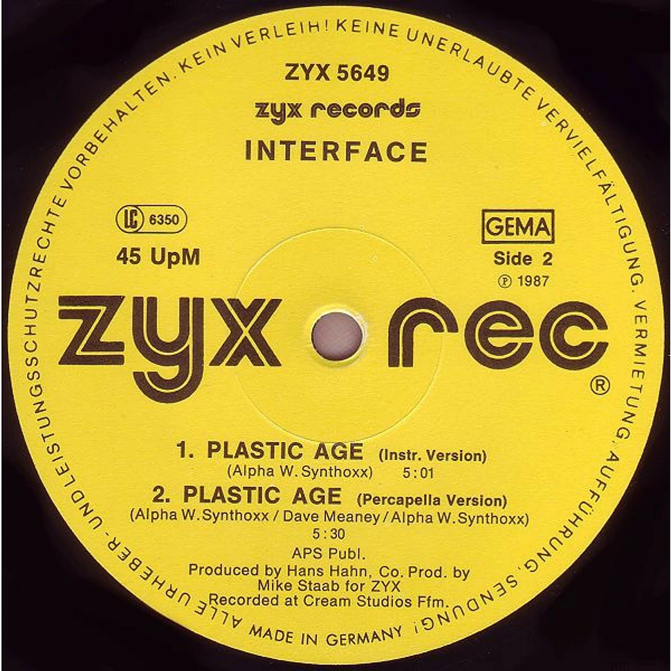 Interface - Plastic Age