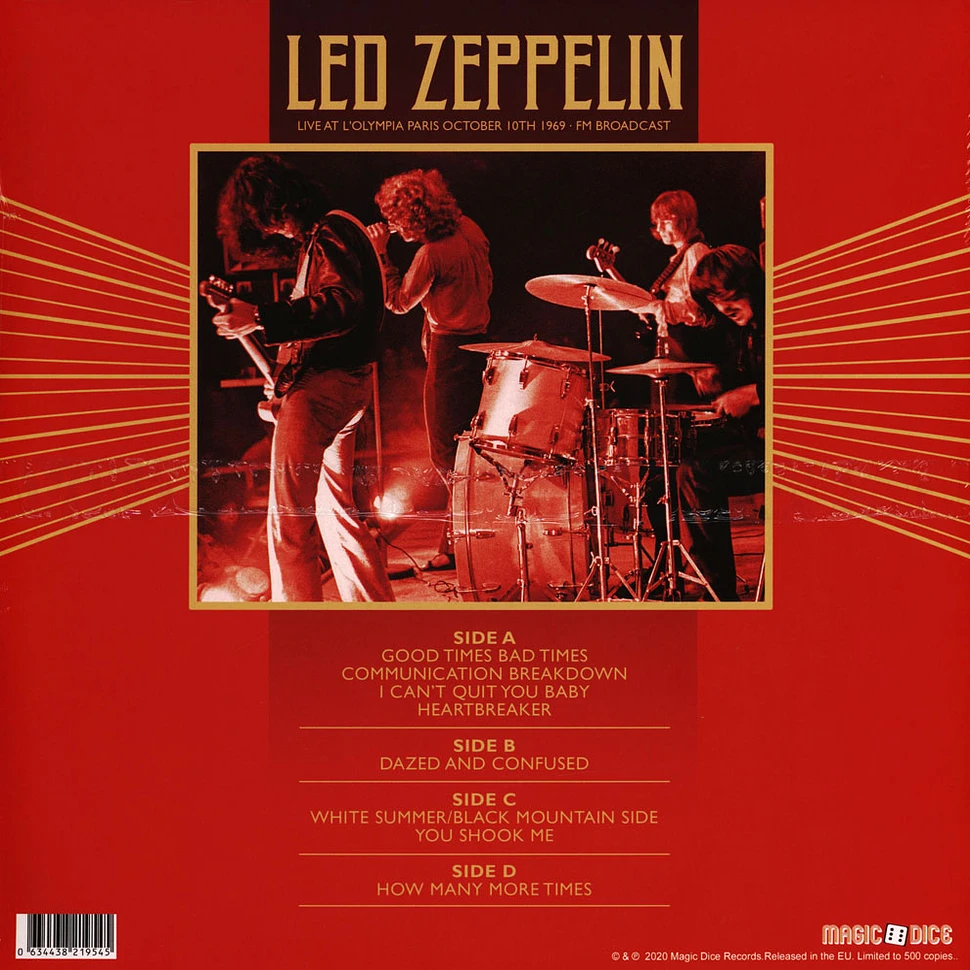 Led Zeppelin - Live At L'olympia Paris October 1969 Fm Broadcast